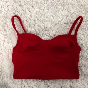 never worn red crop top